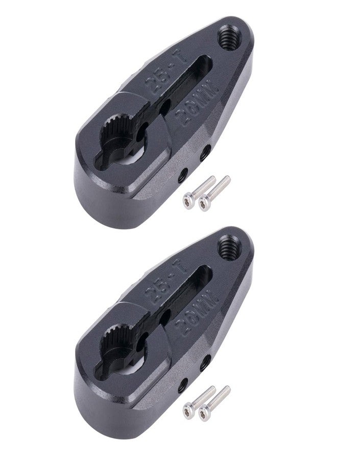 VNUHV 2Pcs 20MM 25T Servo Horn Arm VPS02412 for RC Car/Truck Option Hop-ups Parts (Black) - Image 1